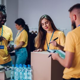 group-of-multiracial-volunteers-working-in-community-charity-donation-center